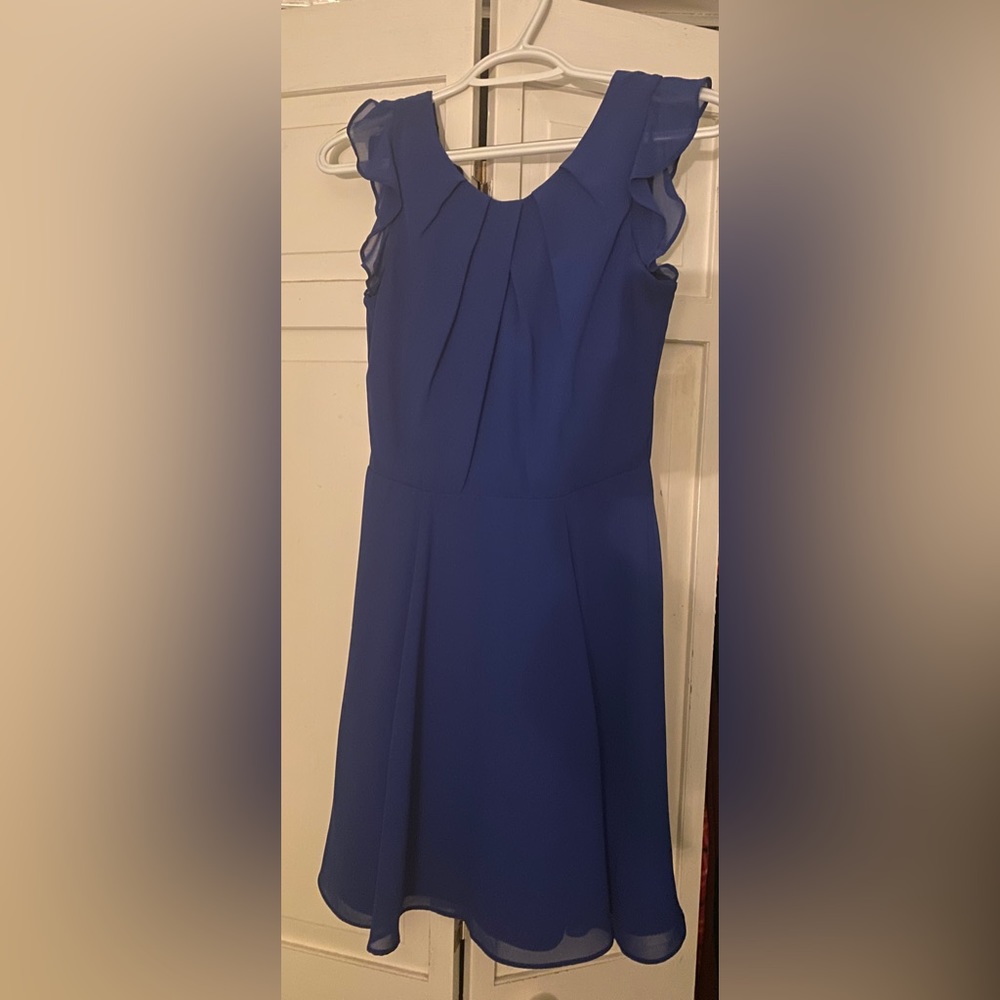 I.N. San Francisco Blue Black Lace Dress
